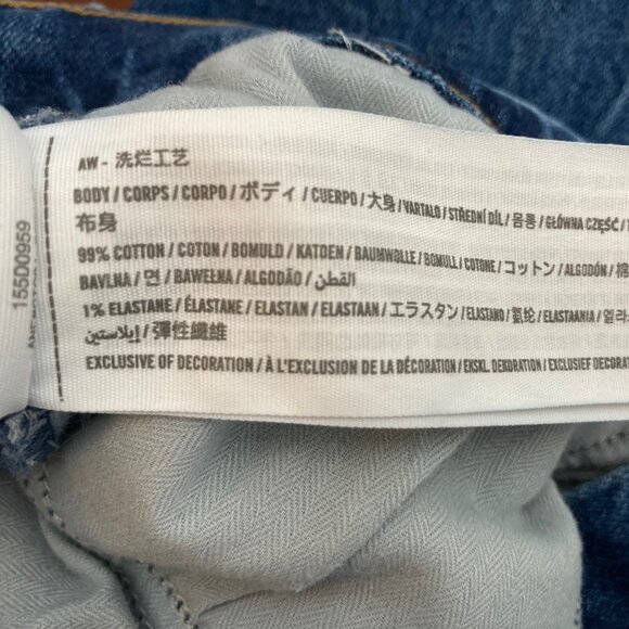 Abercrombie & Fitch Jeans Womens 26 Short Blue 70s Vintage Flare Retro Boho - Picture 8 of 10